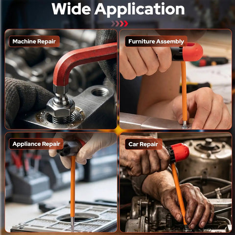 Top Tier 28-Piece Color-Coded Hex Key And Torx Wrench Set With Magnetic Ball Ends For SAE Metric Bolt Fixin' Plus T-Handle Speed Wrench Tool Kit Perfect For Guys Who Like Pro Gear. in machine, furniture, appliance, and car repair