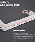 Top Shelf Ceiling Mount Acoustic Panel Zero Hassle Install For Bedroom And Living Room Sound Dampening Wall Treatment Noise Blocking Foam Sheet With Tight Grip Brackets 4 6M 15 Foot Wrap with measurements for double curtain track.
