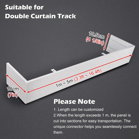 Top Shelf Ceiling Mount Acoustic Panel Zero Hassle Install For Bedroom And Living Room Sound Dampening Wall Treatment Noise Blocking Foam Sheet With Tight Grip Brackets 4 6M 15 Foot Wrap with measurements for double curtain track.