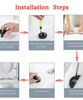 Installation steps for Top Shelf Square Soft Close Toilet Seat With Silent Glide Lid And Adjustable Swivel Hinges.