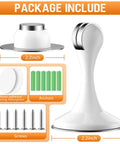 Two Pack Magnetic Door Stoppers Set Stainless Steel Wall And Floor Mount No Drilling Door Stop With 3D Adhesive Tapes