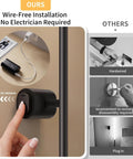 ONEWISH Battery Operated Wall Sconces Set of 2, 27.75" showing wire-free installation and convenient charging feature.