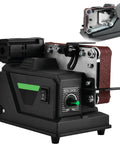 Small Bench Belt Sander With Forward Reverse Rotation For Rust Removal And Polishing Compact grinding machine with RPM control.