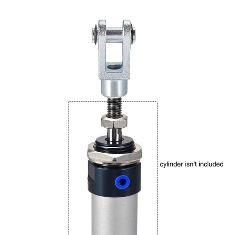 Air Cylinder Rod Clevis End Y Connector 60mm Length M12x1.25 Female Thread Alloy Pneumatic Fitting For 40mm Bore Cylinders Two Pack Easy Install And Durable Snug Fit on air cylinder rod