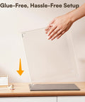Crystal Clear Acrylic Display Case For Collectibles With Dust Proof Protection Easy Snap Assembly Stackable Design Plastic Base Perfect Showpiece For Wooden Puzzles And Model Kits, clear acrylic case being assembled