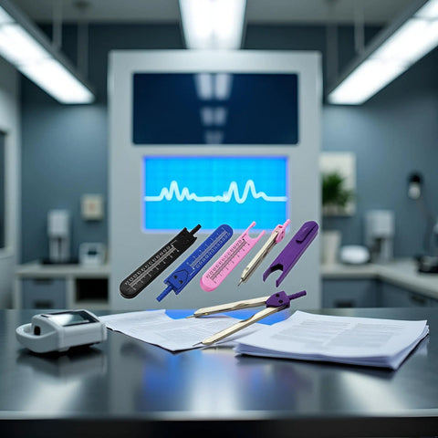 Purple EKG Calipers With Built In Ruler, Dead On Accuracy For Electrocardiogram Measurements, Total Game Changer Cardiac Divider Tool For Nurses And Med Students