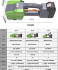 Rock Solid Electric Strapping Machine With LCD Display Rechargeable Battery For Pet And Pp Tape, showing product features and specifications in detail.