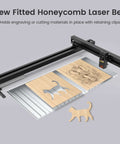 Tyvok honeycomb laser bed for laser engraver/cutter, aluminum, 400×400mm/400×300mm, wide fit, desktop protection