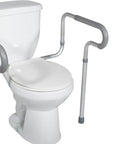 Toilet Safety Frame With Adjustable Legs And Arm Rail For Elderly Care, Bathroom Grab Bar For Stability, Anodized Aluminum Build