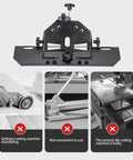 45 Degree Tile Chamfering Attachment for Angle Grinder Aluminum Alloy Frame Beveled Tile Cutter Miter Seat Chamfer Tool Easy Home DIY Grinder Accessory for Precise Bevels, black front view