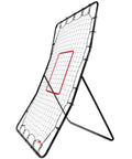 PitchBack Baseball And Softball Pitching Net And Rebounder For Fielding Practice Black And Red Durable Steel Frame With Sturdy Net
