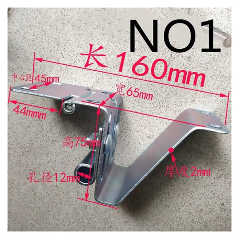 2 Pack Industrial Shutter Door Hinge Kit With Lift Gate Side Brackets Heavy Duty Hardware dimensions labeled