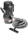 Garage Pro Wall Mounted Wet Dry Vacuum And Blower With 12 Amp Power, 4 Gallon Translucent Dirt Tank, hose coiled on floor