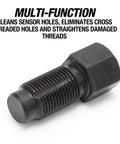 Oxygen Sensor Thread Chaser For M18 x 1.5 Threads And Spark Plug Threads, Three Eighths Inch Hex Or Three Eighths Drive Compatible OEMTOOLS 25255