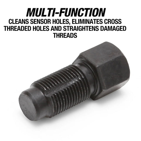 Oxygen Sensor Thread Chaser For M18 x 1.5 Threads And Spark Plug Threads, Three Eighths Inch Hex Or Three Eighths Drive Compatible OEMTOOLS 25255