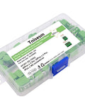 60 Pack Go-To 2 Pin and 3 Pin 5mm Pitch PCB Mount Screw Terminal Block Connectors Can Be Spliced Green for 14-22 AWG Wires Rated AC 300V 10A Easy To Install, boxed kit