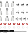 Top Shelf M.2 Ssd Mounting Screws 34 Pc Kit With M2 And M3 Standoffs includes various standoffs, screws, washers, and screwdriver.