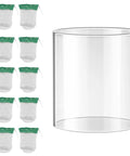 10 Pack Propane Lantern Mantles With Glass Globe Replacement For Fueled Lanterns, durable clear glass globe and ten white mantles