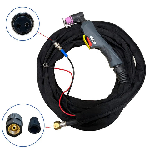 Pilot Arc Plasma Cutter Torch Workhorse for AG60 and 40A 50A 60A air plasma cutters with 4m canvas-wrapped cable