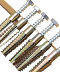 30 Sets Metal Serrated Expansion Tube Screws for Concrete and Drywall Anchors Kit Self Drilling No Prep Install Premium Yellow Zinc Plated Carbon Steel Fasteners for Rust Resistant Heavy Duty Wall Mounts, metal anchors