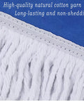 Close-up of Two Piece 22 Inch Cotton Dust Mop Head Refill featuring high-quality natural cotton yarn for effective cleaning.