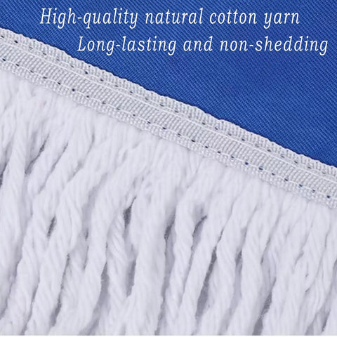 Close-up of Two Piece 22 Inch Cotton Dust Mop Head Refill featuring high-quality natural cotton yarn for effective cleaning.