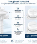 Heavy Duty Toilet Seat Screws Replacement Kit With Universal Bolts And Plastic Screw Cover Caps For Standard And Elongated Toilets No Sweat Bathroom Hardware Refresh installation detail.