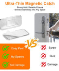 Ultra Thin Magnetic Cabinet Door Catch Kit With Strong Adhesive Magnets For Cabinets And Drawers 6 Pack Keeps Doors Quietly Closed