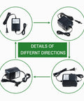 Professional AC Adapter And Heavy Duty Power Cord Compatible With Skil Drill 2124 And 2136 Class 2 Wall Charger detailed views.