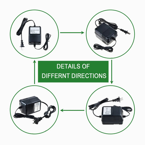 Professional AC Adapter And Heavy Duty Power Cord Compatible With Skil Drill 2124 And 2136 Class 2 Wall Charger detailed views.