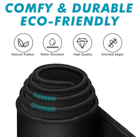 11 X 8.7 Inch Mouse Pad With Stitched Edges And Non Slip Base, rolled display showing durable material and eco-friendly features.