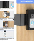 Anti-Theft Video Doorbell Mount No Drilling Bracket Fits Video Doorbell 2024 Release and Battery Doorbell Plus Pro 2020 Release shown installed with clear sensor.