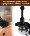 Ball Grinding Head For Angle Grinder Attachment Sphere Rotary Burr With 5/8-11 Threads shown installed on angle grinder.