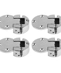 Concealed 90 Degree Flap Lid Hinge For Wooden Cabinets And Cupboards With 30mm Cup Diameter Nickel Plated Detachable Fittings Pack Of Four
