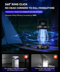 Rechargeable Bug Zapper Cordless Portable Hanging Electric Mosquito And Fly Killer With Light for indoor and outdoor use.
