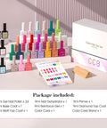 30 Color Gel Nail Polish Kit With 9ml Bottles Hema Free Soak Off UV LED Curing Long Lasting High Gloss Finish Pro Salon Feel At Home DIY Manicure Set displayed with packaging.
