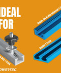 Pro Grade T-Track Knob Kit With Seven Star Knobs And 5/16-18 Bolts For Woodworking Jigs on heavy duty, double-cut, and E-tracks
