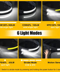 Rechargeable Headlamp With 230 Degree Wide Beam And Motion Sensor For Adults showing 6 light modes and motion sensor