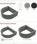 Drip Tray Mug Riser Designed For Coffee Makers To Cut Splashes Cup Stand in gray, 1.25 inch tall shown next to 1.7 inch option