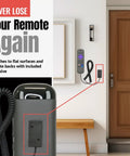 5 Pack Universal Coiled Security Cable Tether For Remotes With Hook And Loop Fastener Tape And Double Sided Adhesive on door wall