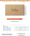 Scratch-proof packaging with screws, tape measure, and anti-static bags for 5 Inch Matte Black Cabinet Handles Set Of 10 Heavy Duty Drawer Pulls For Cabinets And Dressers Corrosion Resistant Zinc Alloy Hardware With 25mm 35mm And 40mm Mounting Screws Included.