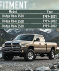 Heavy Duty Aluminum Temperature Door Servo Coupling fitment guide for Dodge Ram 1500 1999-2001 with truck view