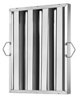 Pro Grade Stainless Steel Hood Filter Set Of 6 For Commercial Kitchens, 16 W X 20 H, Welded Type 430 Construction, frontal view