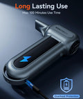 MegaFlow100 Cordless Electric Air Duster With 150000 RPM Turbo Power Brushless Motor shown with charging cable