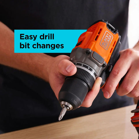 Close-up of 20V Max Cordless Drill Driver With Battery And Charger Included Powerful Torque For Screwdriving And Drilling