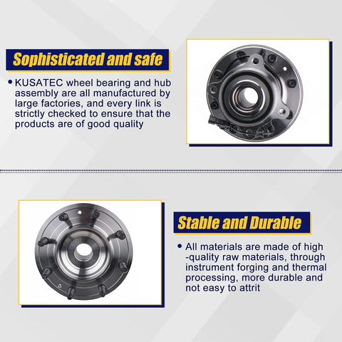 Front Wheel Bearing And Hub Assembly 515145 Compatible With 2011 2020 Chevy Silverado 2500HD 3500HD GMC Sierra 2500HD 3500HD