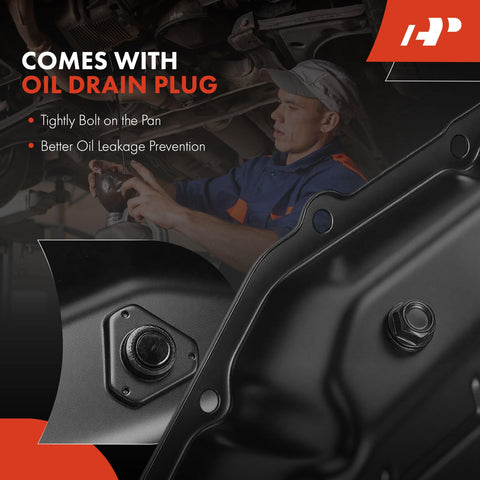 Mechanic with All In One Transmission Oil Pan With Filter And Drain Plug For Ram 1500 2011 2012 Dakota 2011 Jeep Wrangler 2003 2011
