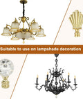 Chandeliers with crystal ball lamp finial cap for lampshade harp top 1/4-27 thread gold tone and decorative finials