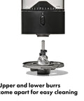Compact Stainless Steel Conical Burr Electric Coffee Bean Grinder Delivers Smooth Daily Brews With Fine To Coarse Grinds For A Solid Daily Driver Fit That Works In Tight Spaces burrs detached for cleaning