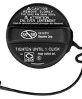 Toyota Gas Cap Replacement 2014-2021 77300-07030 77300-53030 For Tundra Camry RAV4 Corolla showing top with safety instructions